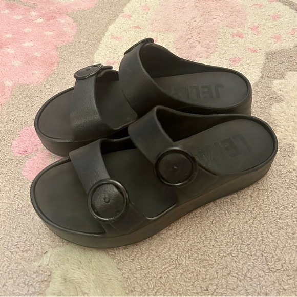 Lemon Jelly Fenix Black Platform Sandals size 38 - Picture 2 of 4